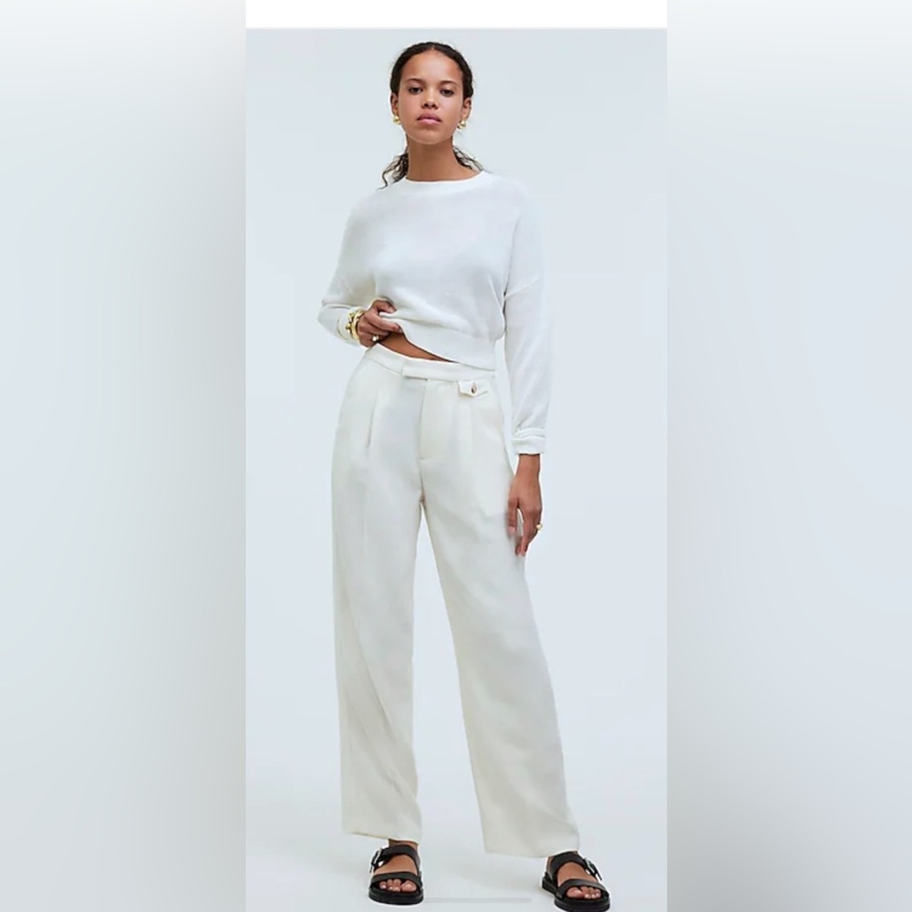 NWT Madewell size 2 The Rosedale high rise straight pant in crepe